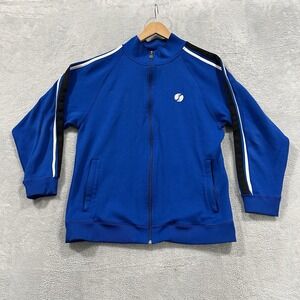 Vintage Cycling Shimano Full Zip Sweatshirt Men L Blue White Logo Y2K